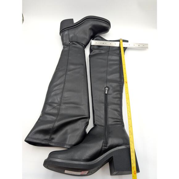 Franco Sarto Kelly Over-The-Knee Boots Round Toe Women's Black Size US9.5 EU40.5 - Picture 5 of 15